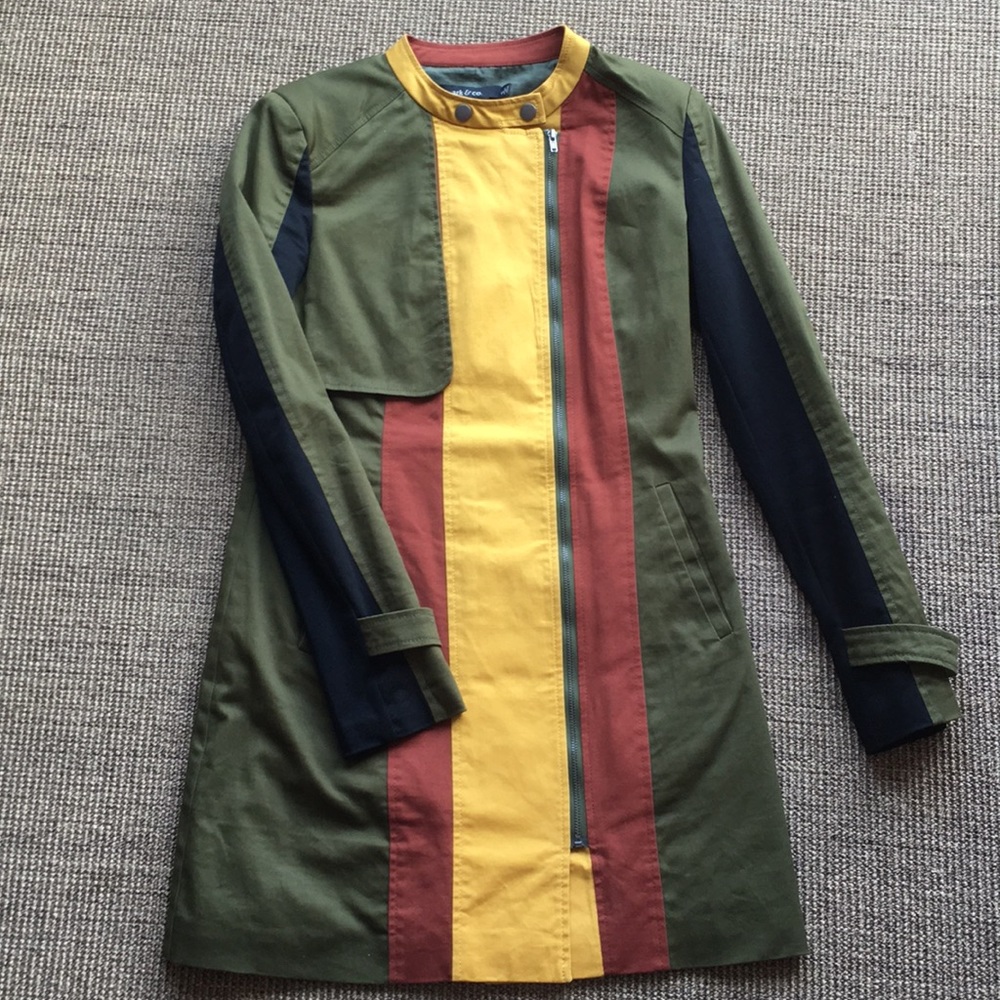 Ark & Co Multi-Color Trench Coat